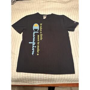 Vintage Champion Short Sleeve T Shirt Mens‎ Medium Black Y2K 90s